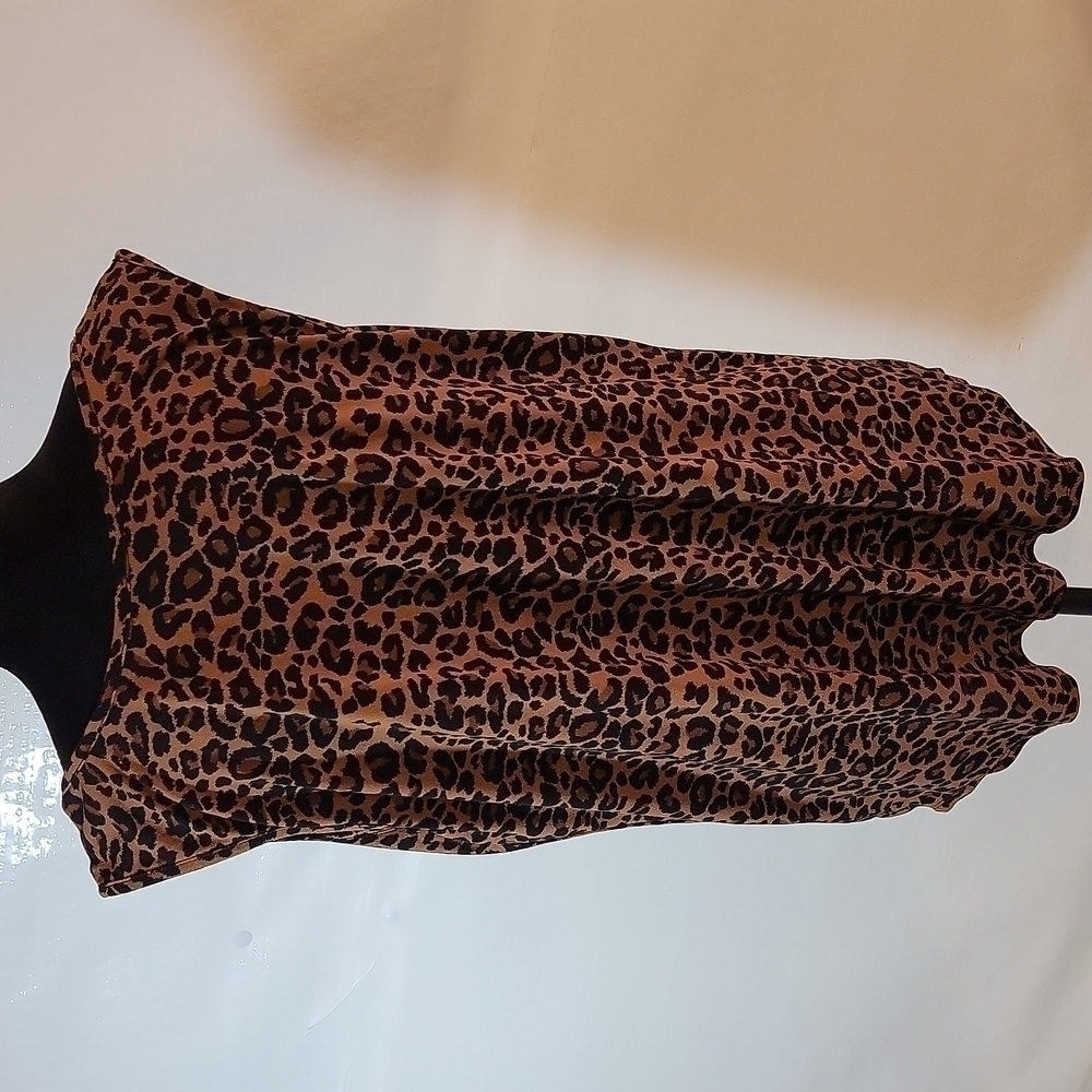 Leopard Print Sleeveless Top For Women Size 0x - Picture 5 of 11